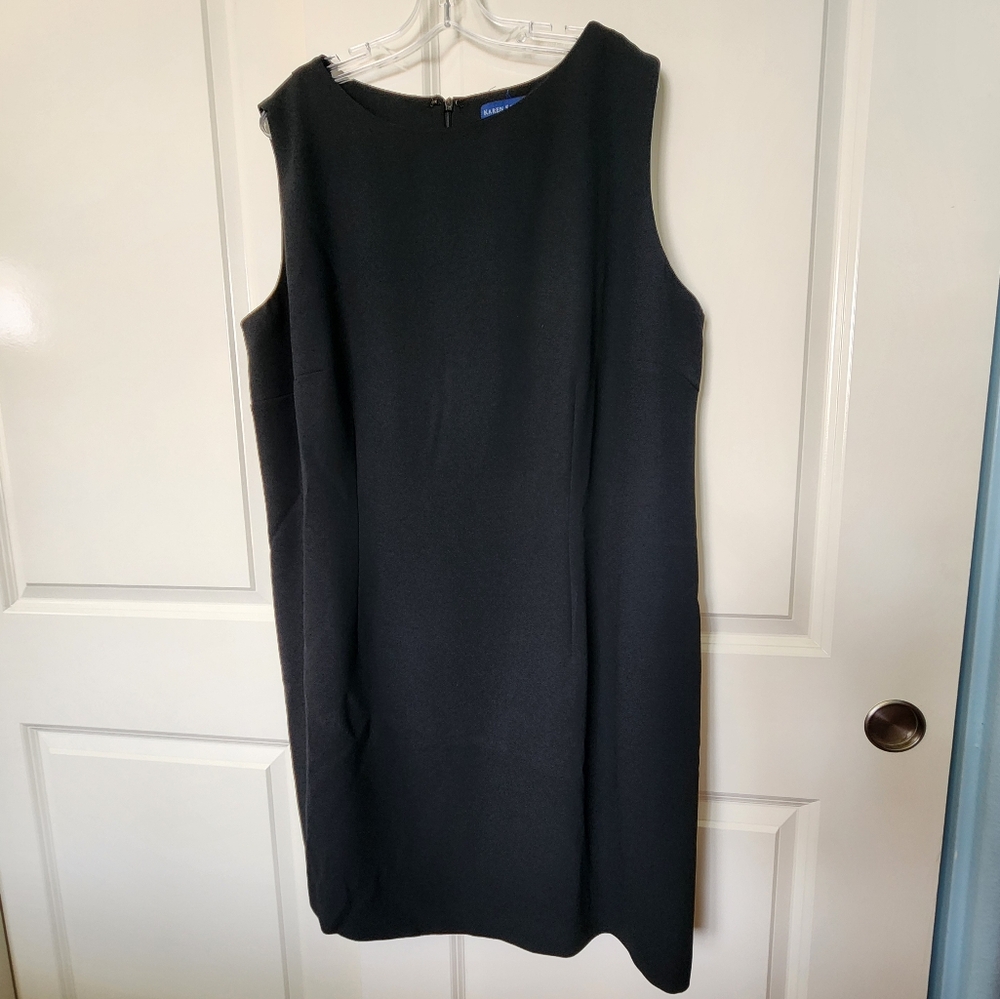 Karen Scott Classic Black Midi Dress